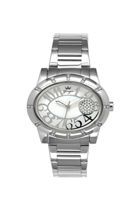 Yonger and Bresson: Silver Stainless Steel Watch