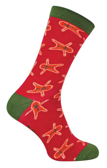 Calcetines Hombres de Jengibre | Mr Heron | Novedad Transpirable Diseño Divertido Crazy Crew Calcetines Funky Bamboo | Regalo de Navidad para Él - Hombres de Jengibre (Rojo Oscuro) - Image 1