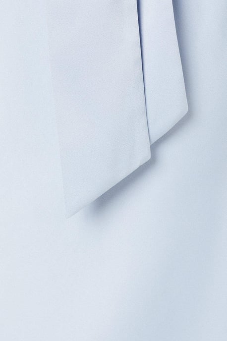 Ruffle Sleeve Satin Back Crepe Wrap Dress