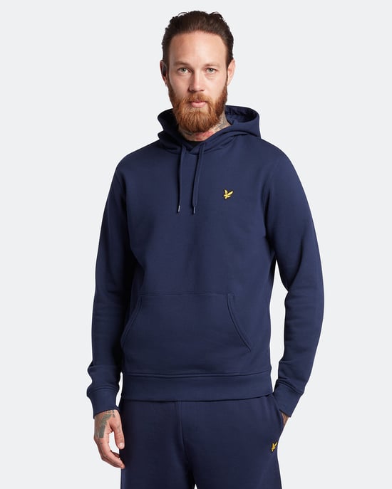 Lyle & Scott Pullover Hoodie Plus in Navy - Image 2