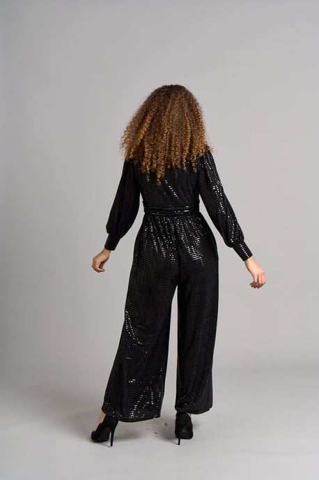 Mono de lentejuelas Carla - Negro - Image 3