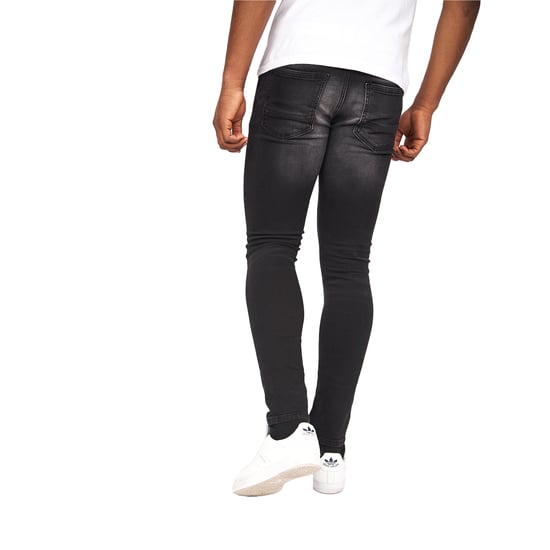 Crosshatch Mens Barbeck Slim Jeans (Black Wash) - Image 2
