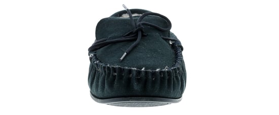 Hush Puppies Allie leather Womens Moccasin Memory Foam Faux Fur navy - Image 3