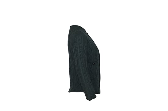 Chanel Cable Knit Cardigan in Teal Cashmere - Image 2