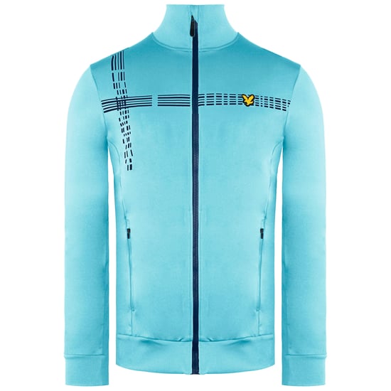 Lyle & Scott Counter Stripe Mens Light Blue Midlayer - Image 1