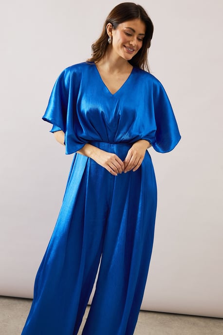 Satin Kimono Sleeve Jumpsuit - Image 2