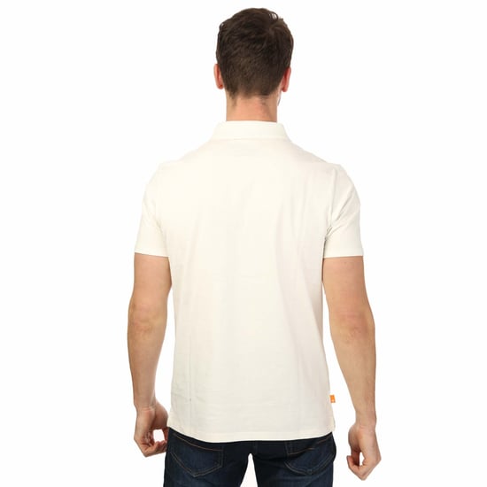 Men's Timberland EK+ Short Sleeve Polo Shirt in White