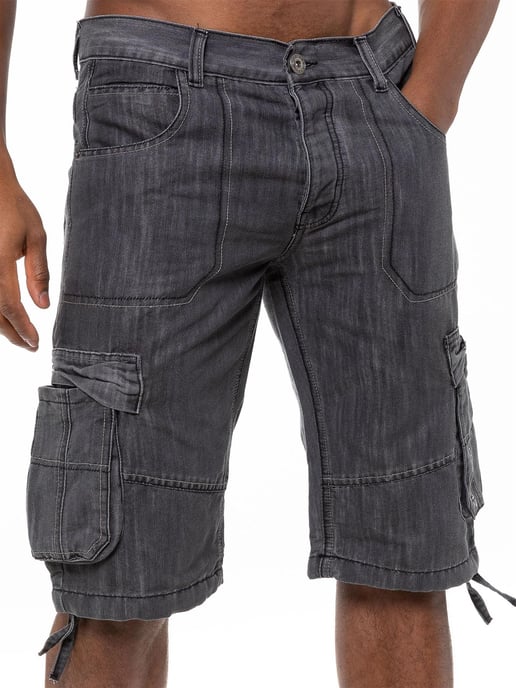 Pantalones cortos vaqueros Enzo Cargo Combat para hombre - Image 2