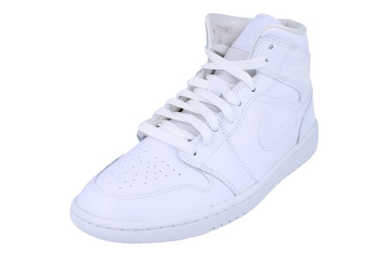 Nike Womens Air Jordan 1 Mid White Trainers - Image 1
