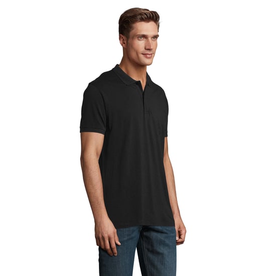 SOLS Mens Planet Polo Shirt (Black) - Image 3