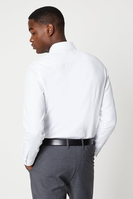Tailored Fit Herringbone Weave Shirt - Image 3