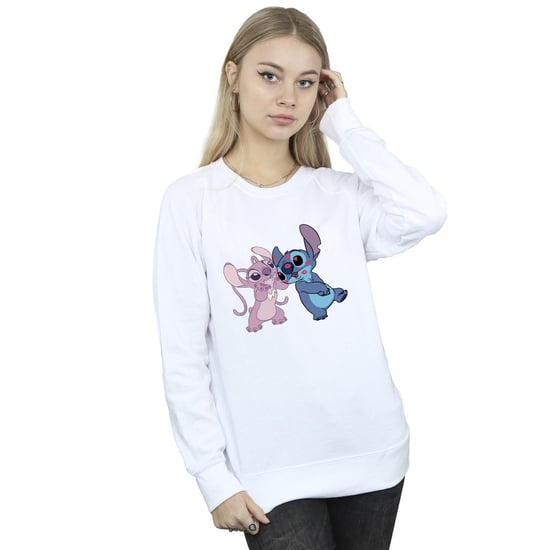 Disney Womens/Ladies Lilo & Stitch Kisses Sweatshirt (White) - Image 2
