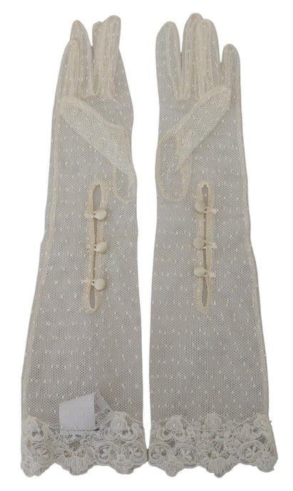 Dolce & Gabbana Elbow Length Gloves with Logo Details