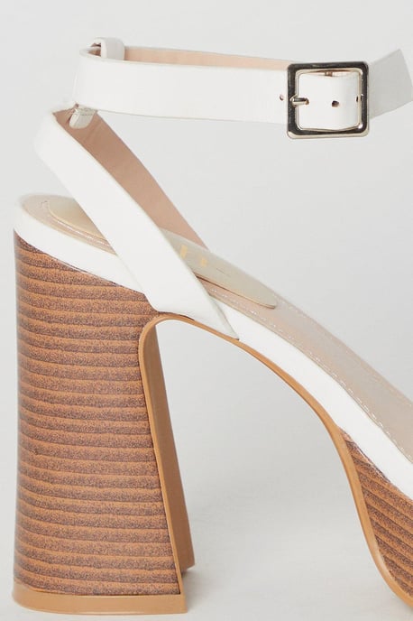 Faith: Ebony High Platform Heeled Sandals