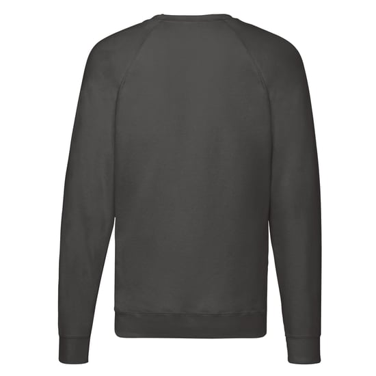Fruit of the Loom Unisex Adult Lightweight Raglan Sweatshirt (Light Graphite) - Image 2