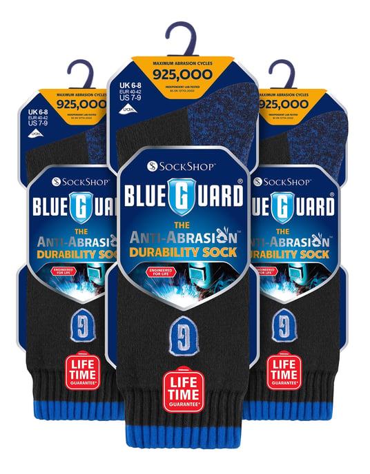Blueguard - Multipack de 3 pares de calcetines de trabajo ultra duraderos para botas con puntera de acero - Calcetines resistentes de larga duración para hombres y mujeres - Negro - Image 2
