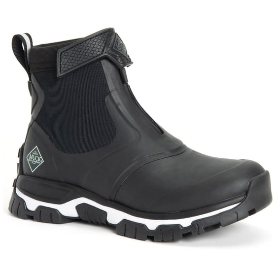 Muck Boots Womens Apex Wellington Boots in Black/White - Image 2