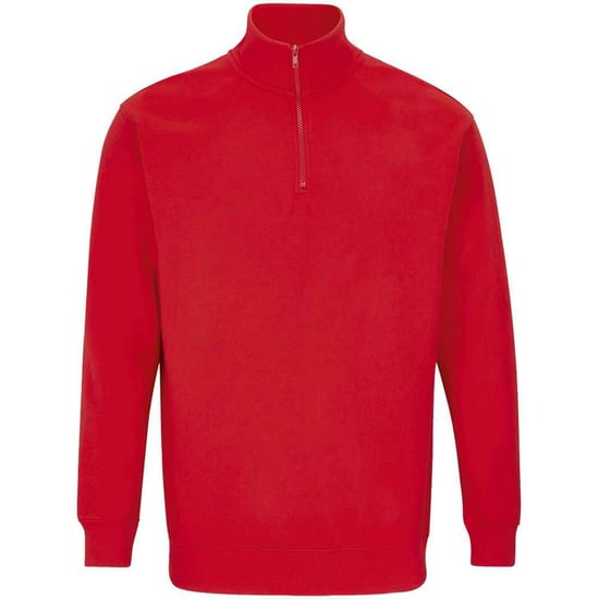 SOLS Unisex Adult Conrad Quarter Zip Sweatshirt (Bright Red) - Image 1
