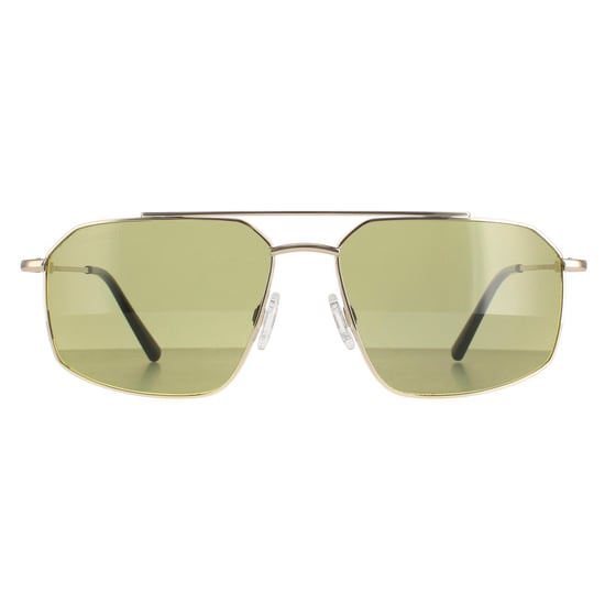 Serengeti Aviator Mens Shiny Light Gold  Mineral Green 555nm Wayne