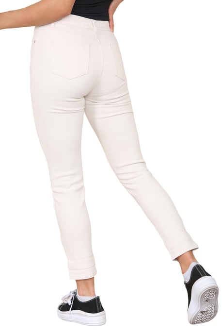 Vaqueros Mom de talle alto y pernera recta cónica para mujer de M&Co en color beige - Image 2