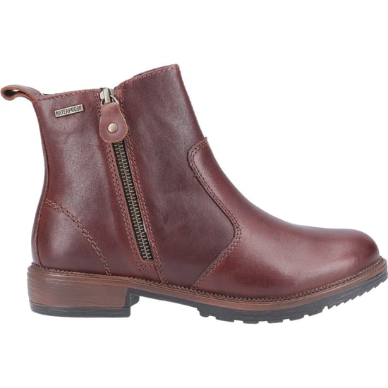 Cotswold Womens/Ladies Ashwicke Zip Leather Ankle Boot (Brown) - Image 3