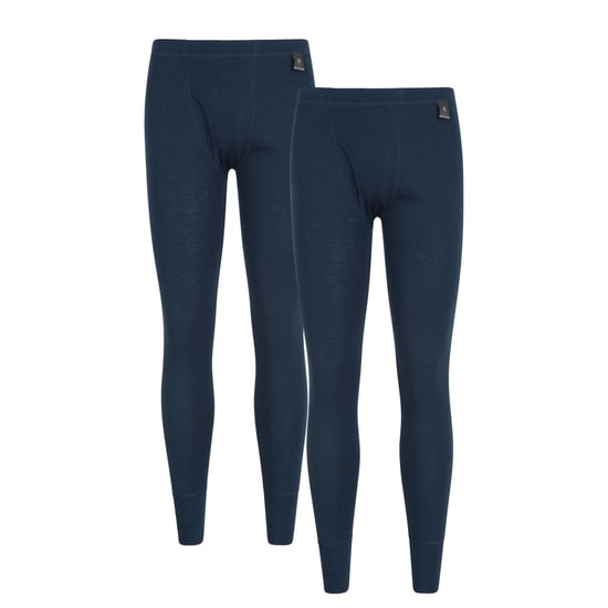 Mountain Warehouse Mens Merino Wool Base Layer Bottoms (Pack of 2) (Navy)
