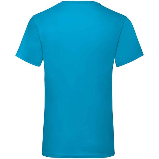 Fruit of the Loom Mens Value V Neck T-Shirt (Azure) - Image 2