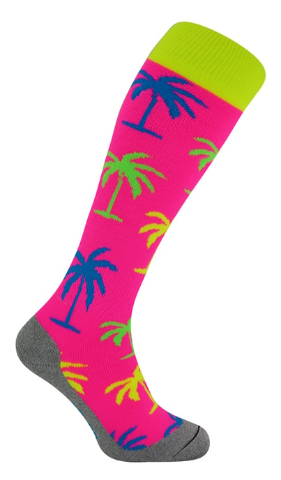 Calcetines de hockey con diseños coloridos y divertidos | Hingly | Niños | Ideal para deportes - Palm Tree - Image 1