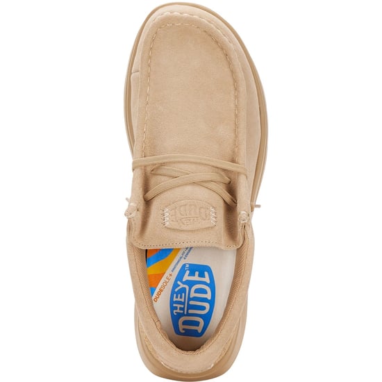 HEYDUDE Wally X Suede Men's Tan Boat Shoes - Image 3
