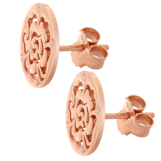 Orphelia 'Fiore' Women's 925 Sterling Silver Stud Earrings - Rose ZO-7079/1 - Image 3