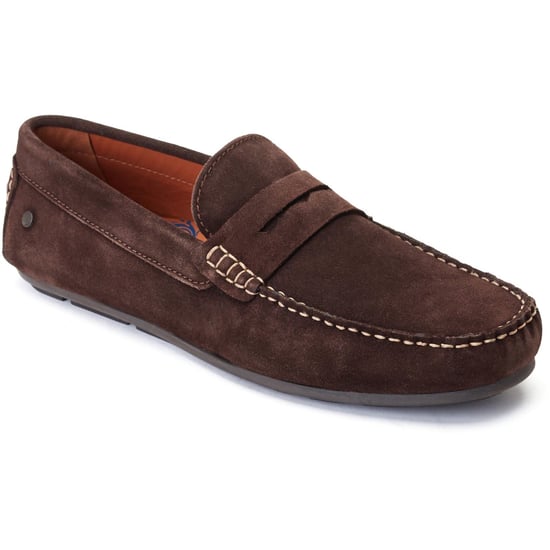 Base London Collins Leather Men's Dark Brown Loafers - Image 1