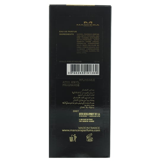 Mancera París Gold Prestigium Eau de Parfum 120ml - Image 2