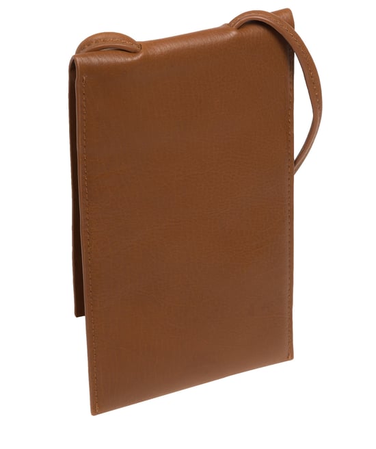 'Rina' Chestnut Nappa Leather Cross Body Phone Bag