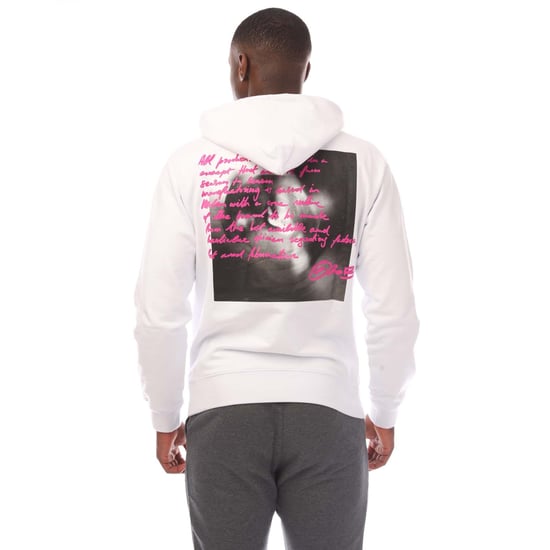 Sudadera ajustada tipo tornado Off White para hombres en blanco y rosa - Image 2