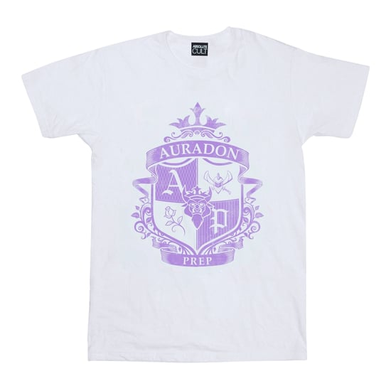 Disney Girls The Descendants Auradon Prep Crest Cotton T-Shirt (White) - Image 1