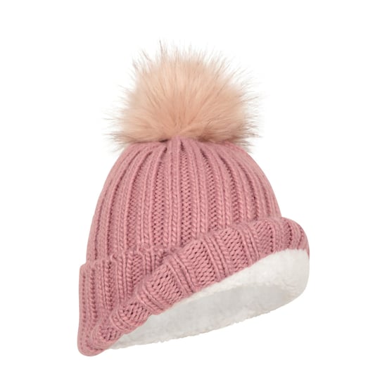 Mountain Warehouse Womens/Ladies Geneva Borg Lined Beanie (Pale Pink)