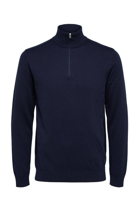 Selected Sweaters Berg Half Zip Cardigan Navy Blue