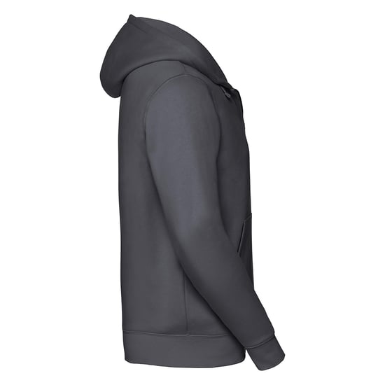 Russell Mens Authentic Full Zip Hooded Sweatshirt / Hoodie (Convoy Grey) - Image 3