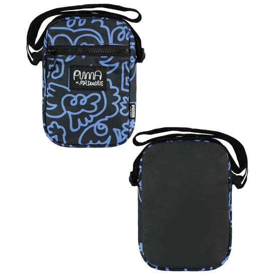 Bolso portátil Puma x Mr. Doodle unisex negro azul - Image 3