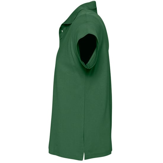 SOLS Mens Summer II Pique Short Sleeve Polo Shirt (Forest Green) - Image 4