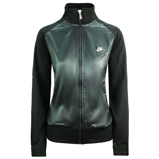 Chaqueta deportiva negra con logo de Nike para mujer - Image 1