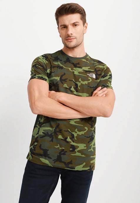 The North Face Camiseta para hombre SS Simple Dome Tee Estampado de camuflaje - Image 1