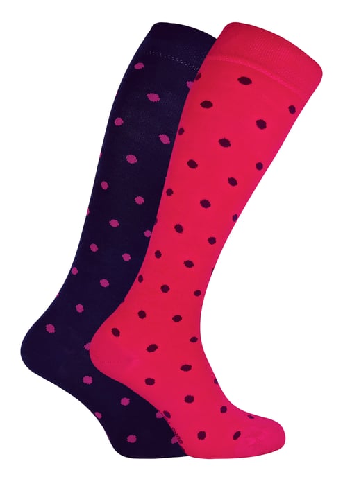 SOCK SNOB - Calcetines largos de bambú hasta la rodilla para mujer | Pack de 2 pares | Lisos y estampados | Regalo para mujer - Image 1
