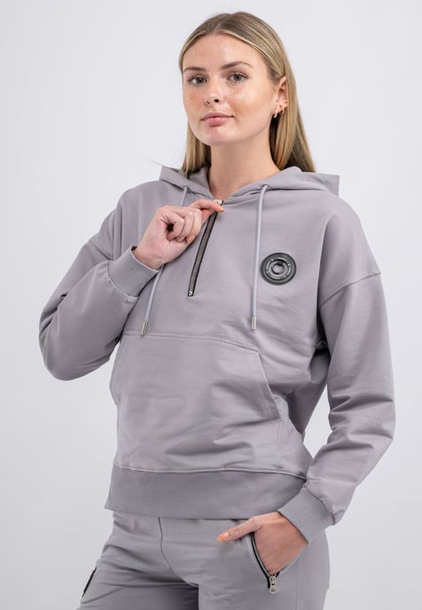 Tom Barron Ladies Half-Zip Kangaroo Pocket  Stylish Tracksuit with Logo Detailing