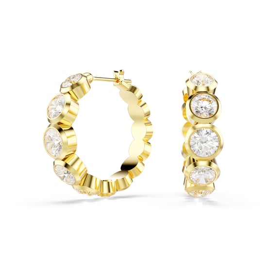 Swarovski 'Imber Organic' Women's Gold Plated Metal Hoop Earrings - Gold 5711483 - Image 1