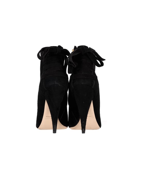 Miu Miu Ankle Boots in Black Suede - Image 4