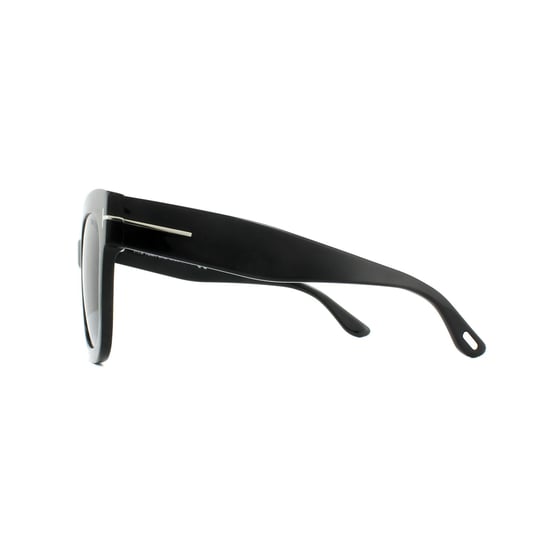Gafas de sol Tom Ford 0613 Beatrix 01C Negro Brillante Espejo Gris Humo - Image 3