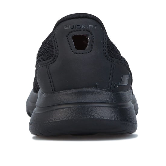 Girl's Skechers Junior Go Walk 5 Slip On Trainers in Black - Image 5