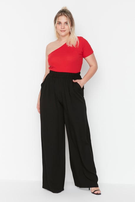Trendyol Women's Waist Wide Leg Plus Size Trousers - Image 4