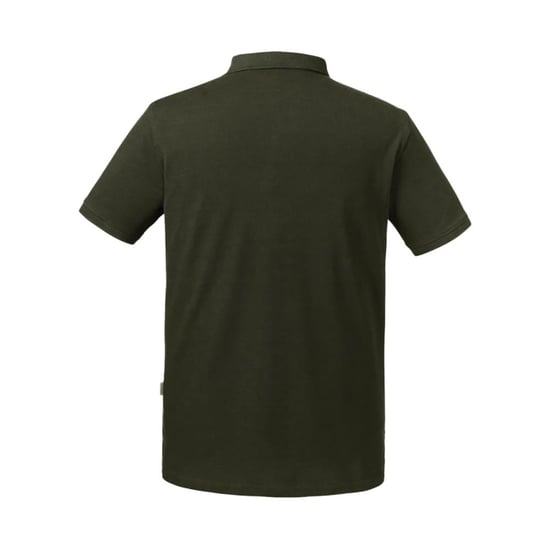 Russell Mens Pure Organic Polo (Dark Olive) - Image 2
